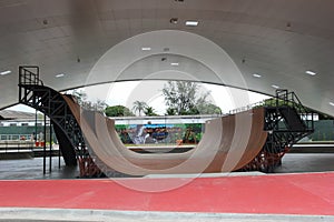 Largest skate park half pipe public track in the world